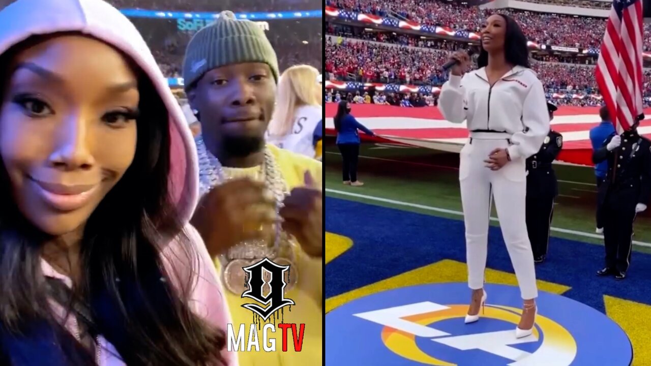 Brandy's Whole Family Shows Up To Hear Her Sing The National Anthem! 🗣