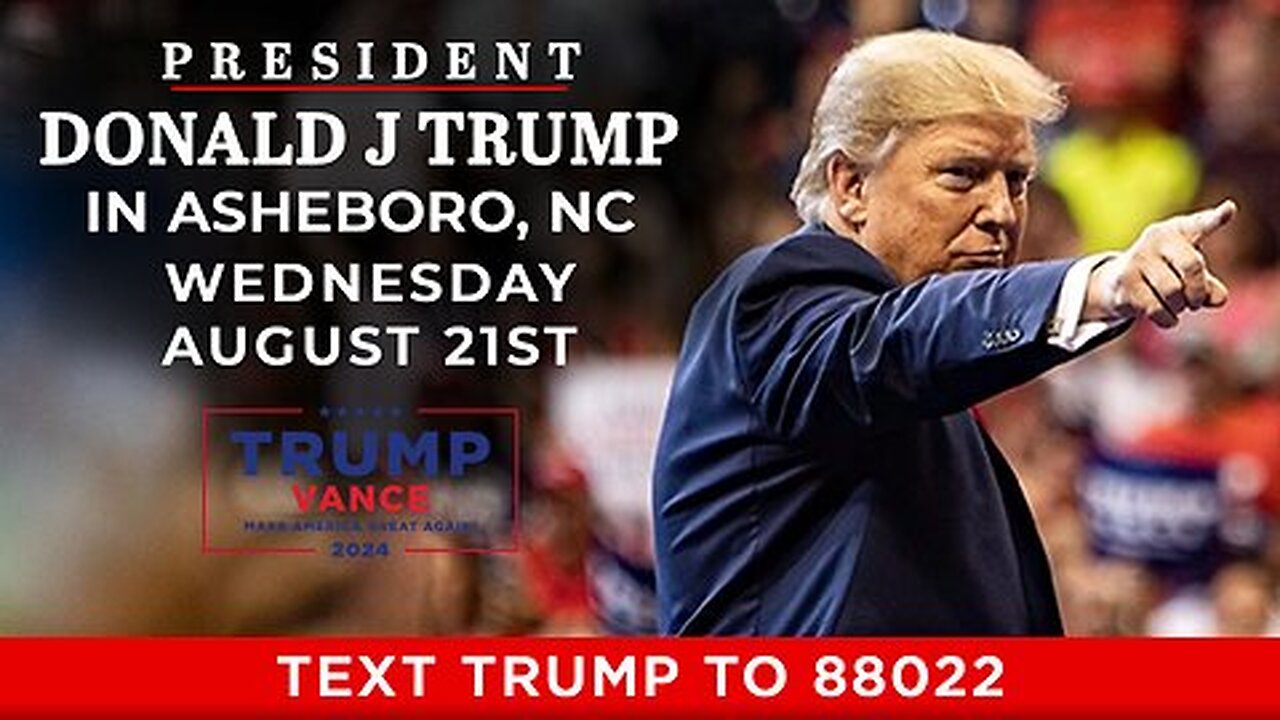 LIVE: President Trump in Asheboro, NC - August, 21 2024