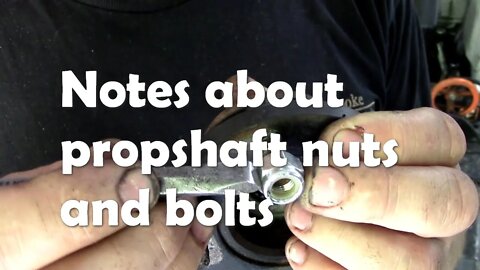 Changing propshaft nuts and bolts, with a little on speedo drives