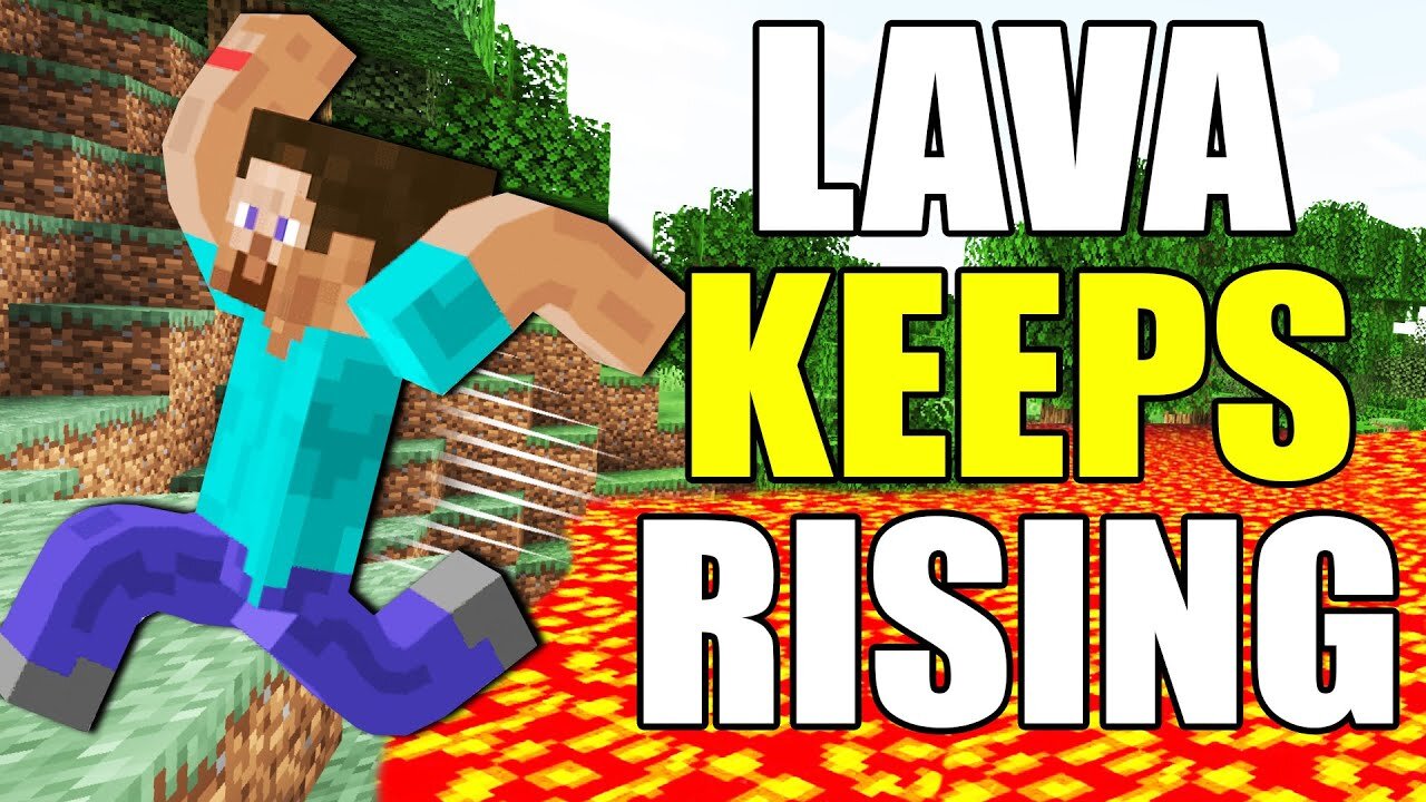 Minecraft but lava keeps rising