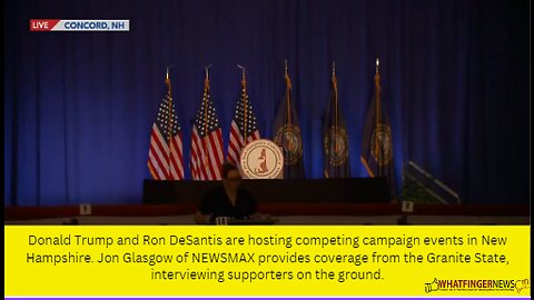 Donald Trump and Ron DeSantis are hosting competing campaign events in New Hampshire.