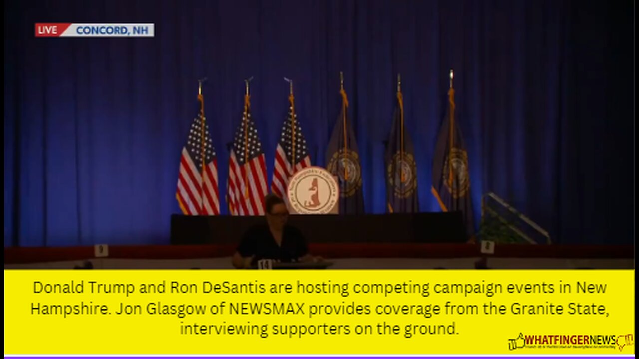Donald Trump and Ron DeSantis are hosting competing campaign events in New Hampshire.