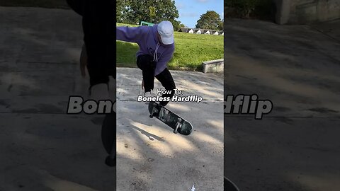 How to Master the Boneless Hardflip #skateboardingtrick #beginnerskateboarder