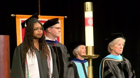 Student graduates with dual degrees from Cardinal Stritch