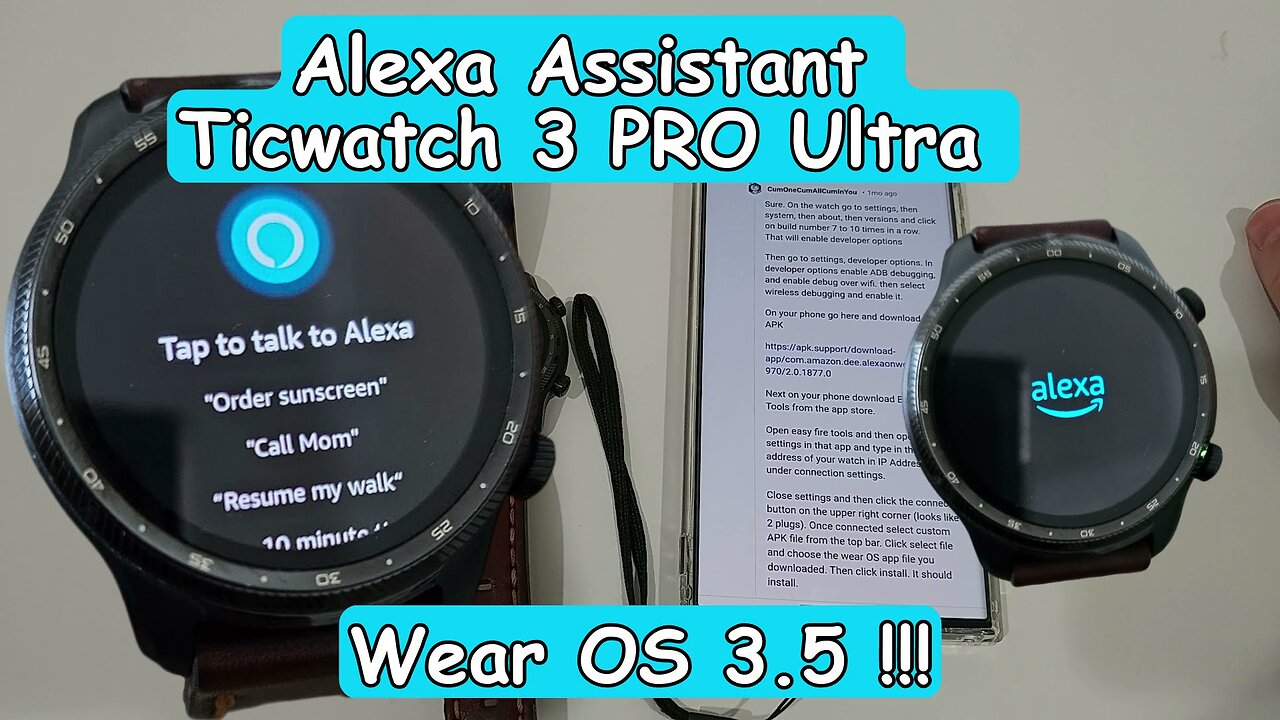 How To Install Alexa Voice Assistant On Ticwatch 3 PRO Ultra With Wear OS 3.5: Full Tutorial