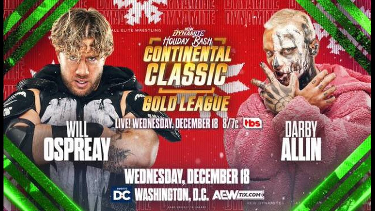 Will Ospreay Vs Darby Allin (AEW Dynamite - Holliday Bash 2024 Day 1) Highlights