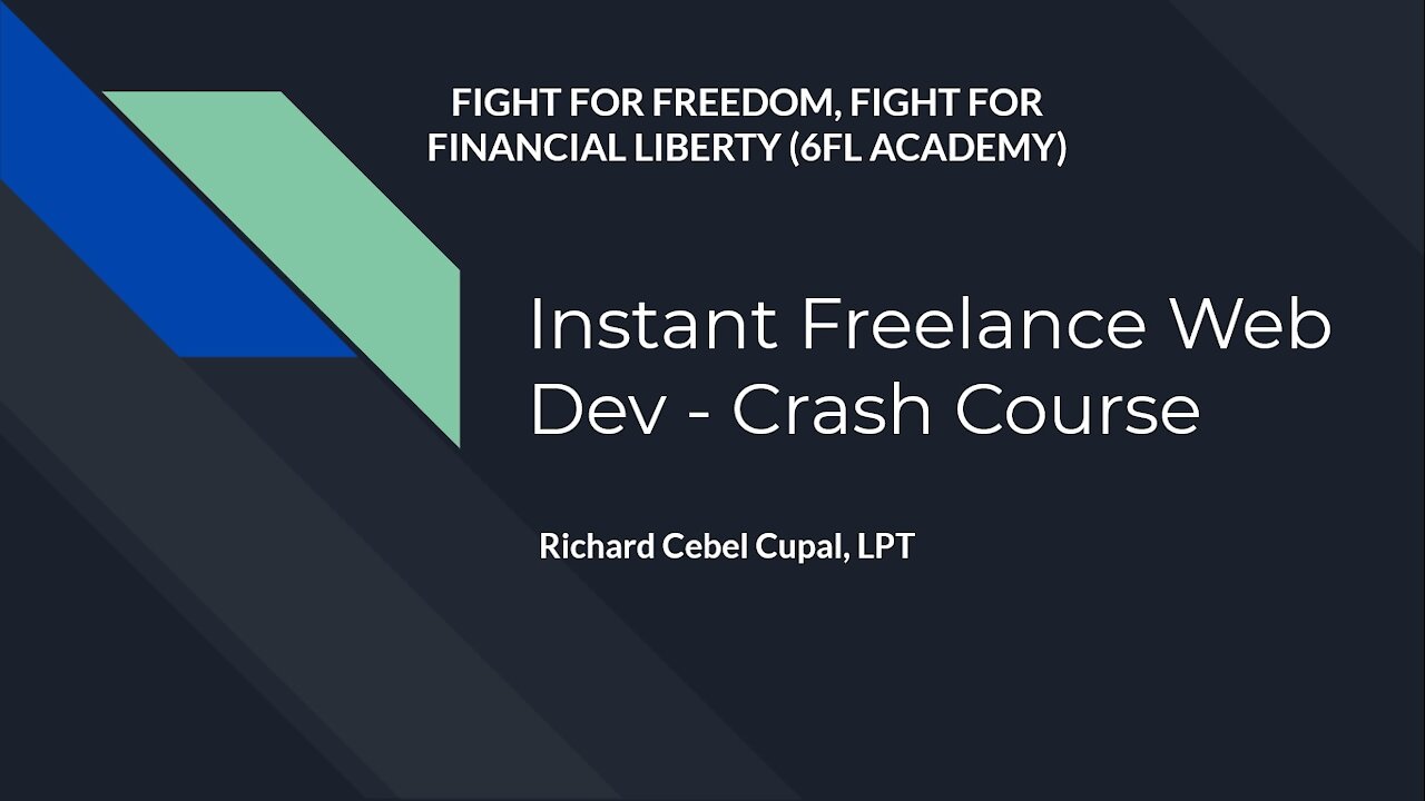 6FL Academy | Lesson 1 - Instant Free Web Dev Crash Course