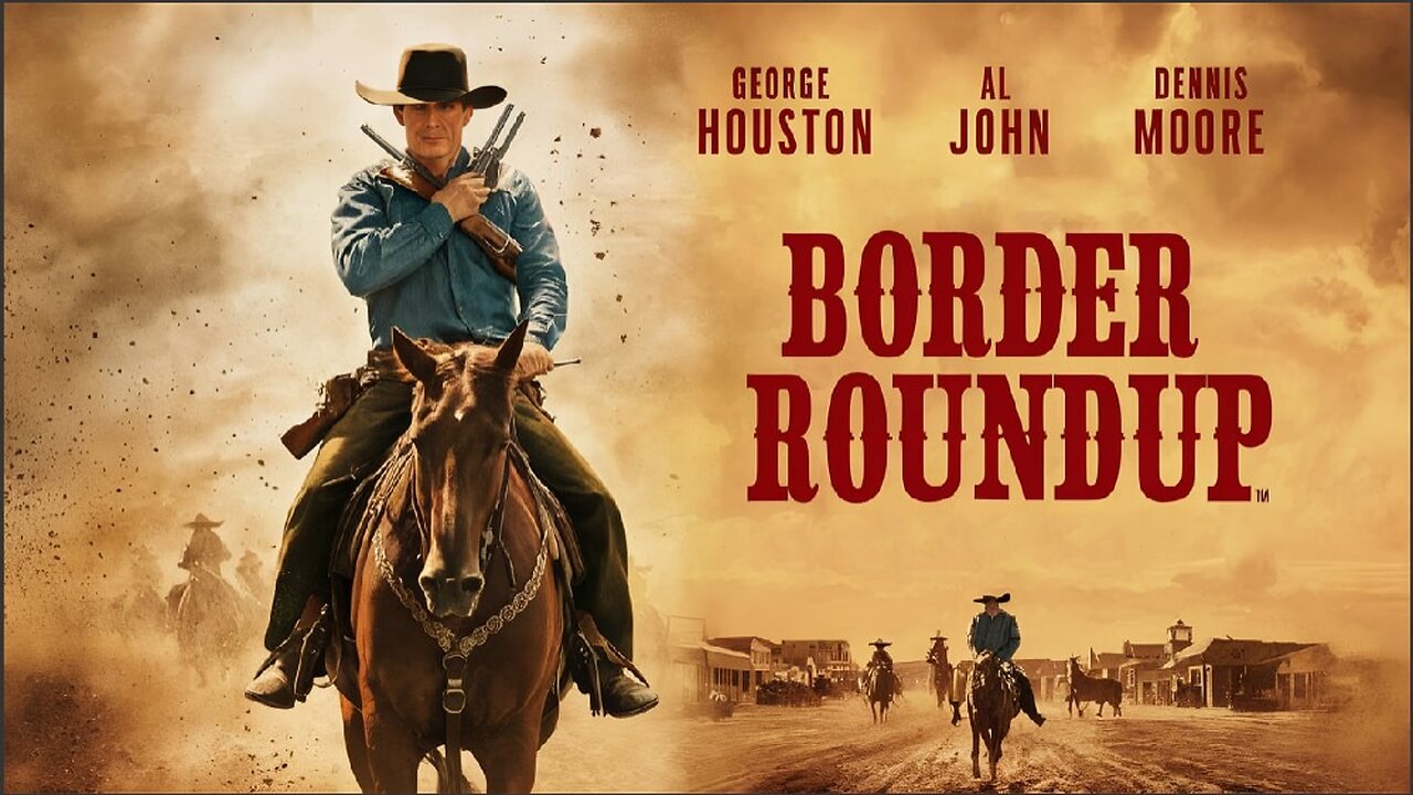 BORDER ROUNDUP (1942) George Houston, Al St. John & Dennis Moore | Western | B&W | Classic Film