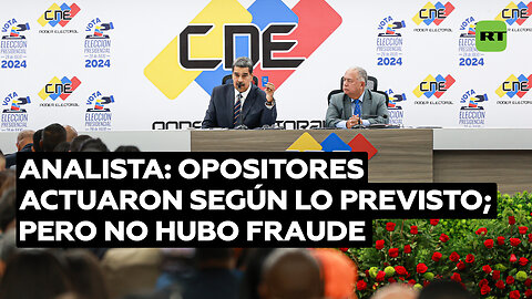 Analista: La actuación de los opositores era de esperar, pero se sabe que no hubo fraude