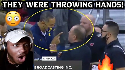 The Coaches Were FIGHTING! Michigan vs Wisconsin FIGHT Reaction