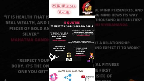 🔥5 quotes to make you pursue your gym goals🔥#shorts🔥#wildfitnessgroup🔥12 April 2022🔥