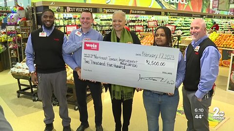 Weis Markets donated to $2,500 to help improve East Towson