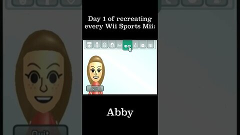 How to make Abby from Wii Sports #shorts #nintendo #mii #tutorial