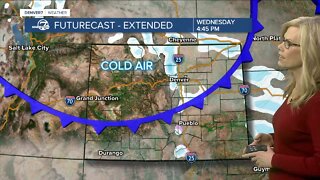 Very warm on Monday, then 30s by mid-week