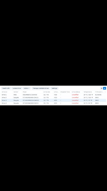 Look at Create Remove Setup Storage Pool on DSM Synology NAS w/ Unverified HDD Hard Drives Drive