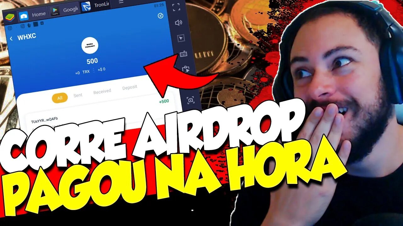CORRE QUE TÁ PAGANDO - AIRDROP PAGANDO NA HORA PELA REDE TRC-10