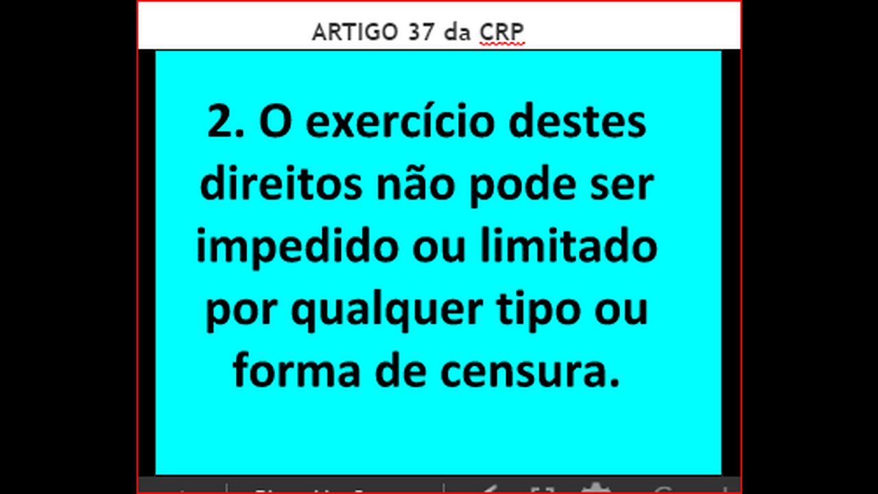 CRP-37 Ñ pode ser impedido limitado p qq tipo ou forma d CENSURA