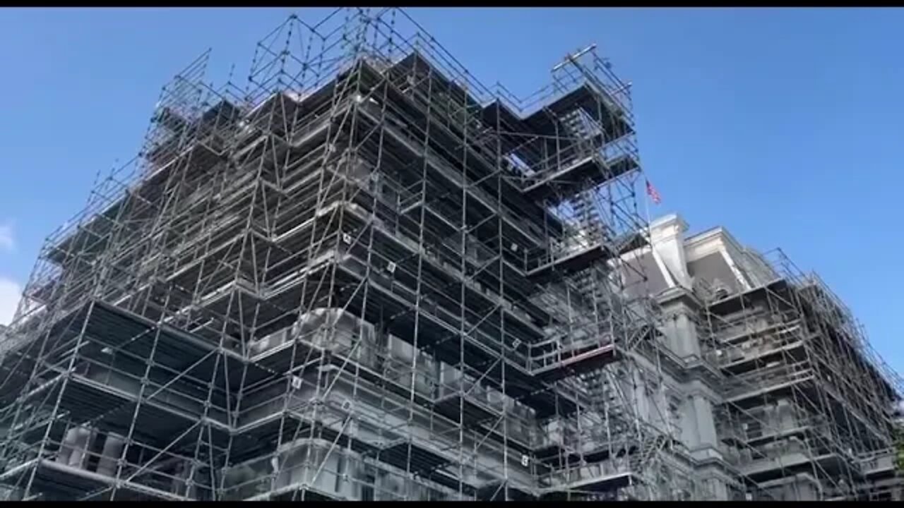 7.19.2022 Washington DC the Eisenhower Executive Office Building is Under Construction...