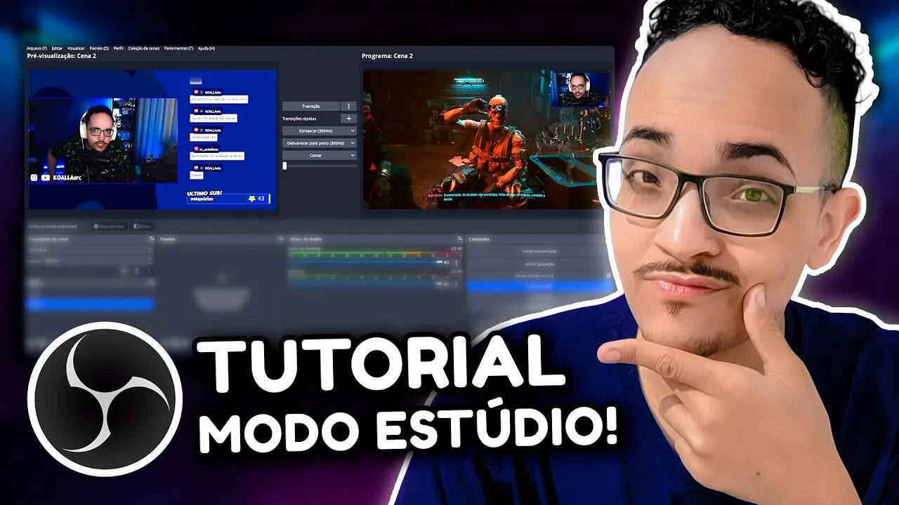 Útil para quem faz live! - Como utilizar o Modo Estúdio do OBS Studio v28 - Tutorial completo!