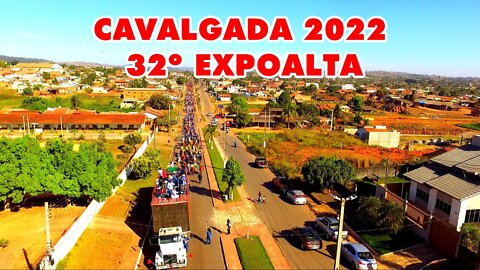 Imagens Aereas da Cavalgada da 32º Expoalta 2022