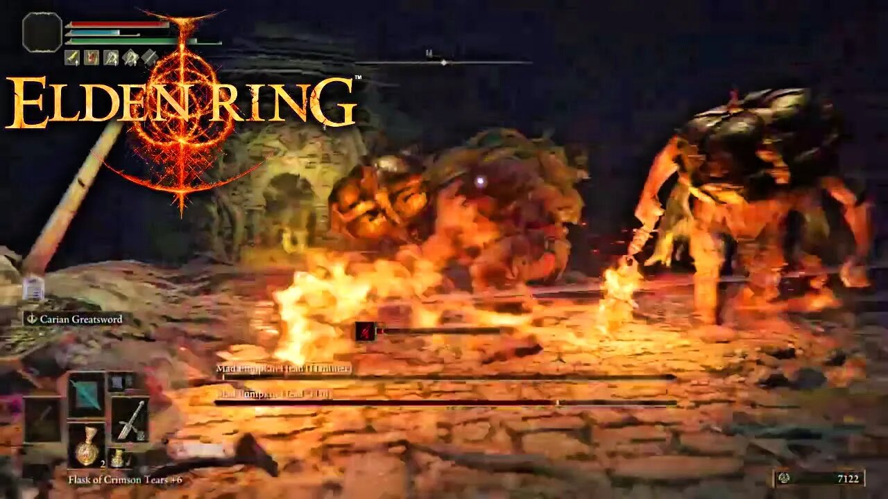 Elden Ring - Boss Fight - Mad Pumpkin Heads (Hammer & Flail) - Caelem Ruins, Caelid