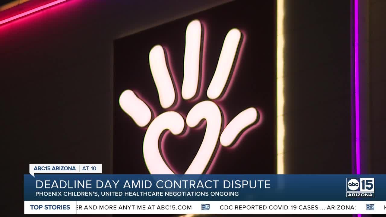 Deadline approaching amid contract dispute between Phoenix Children's and United Healthcare