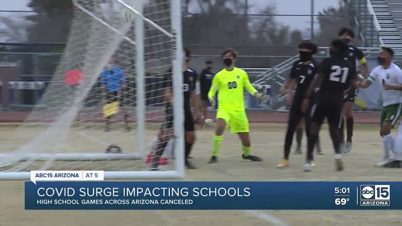 More than 1,000 high school games canceled across Arizona amidst omicron surge