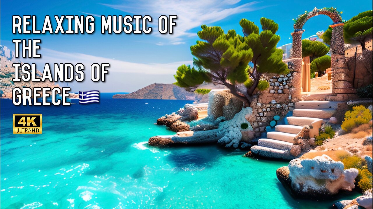 Relaxing Music Of The Islands Of Greece 🇬🇷! Fantasy Inspired Photos! #relaxingmusic #greece