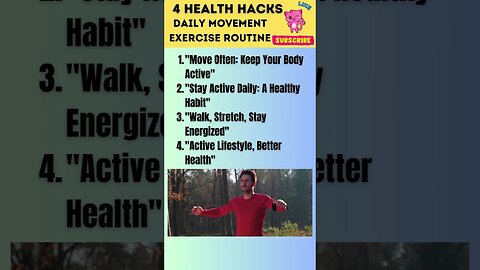 "🚶‍♀️💪 EMBRACE #Daily Motion: BOOST YOUR HEALTH with Movement 💃🏃‍♂️ #StayActive #HealthyHabits