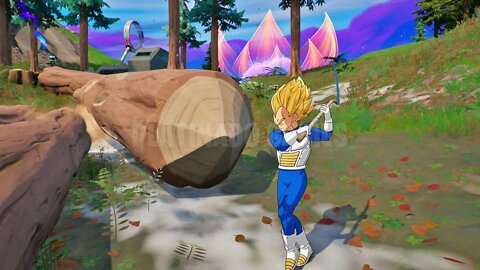 DERRUBE PEDREGULHOS GIGANTES OU TRONCOS DE PINHEIROS ALTOS - FORTNITE