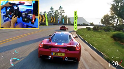 FORZA HORIZON 5 - FERRARI 458 SPECIALE Steering Wheel G29 (RACE)