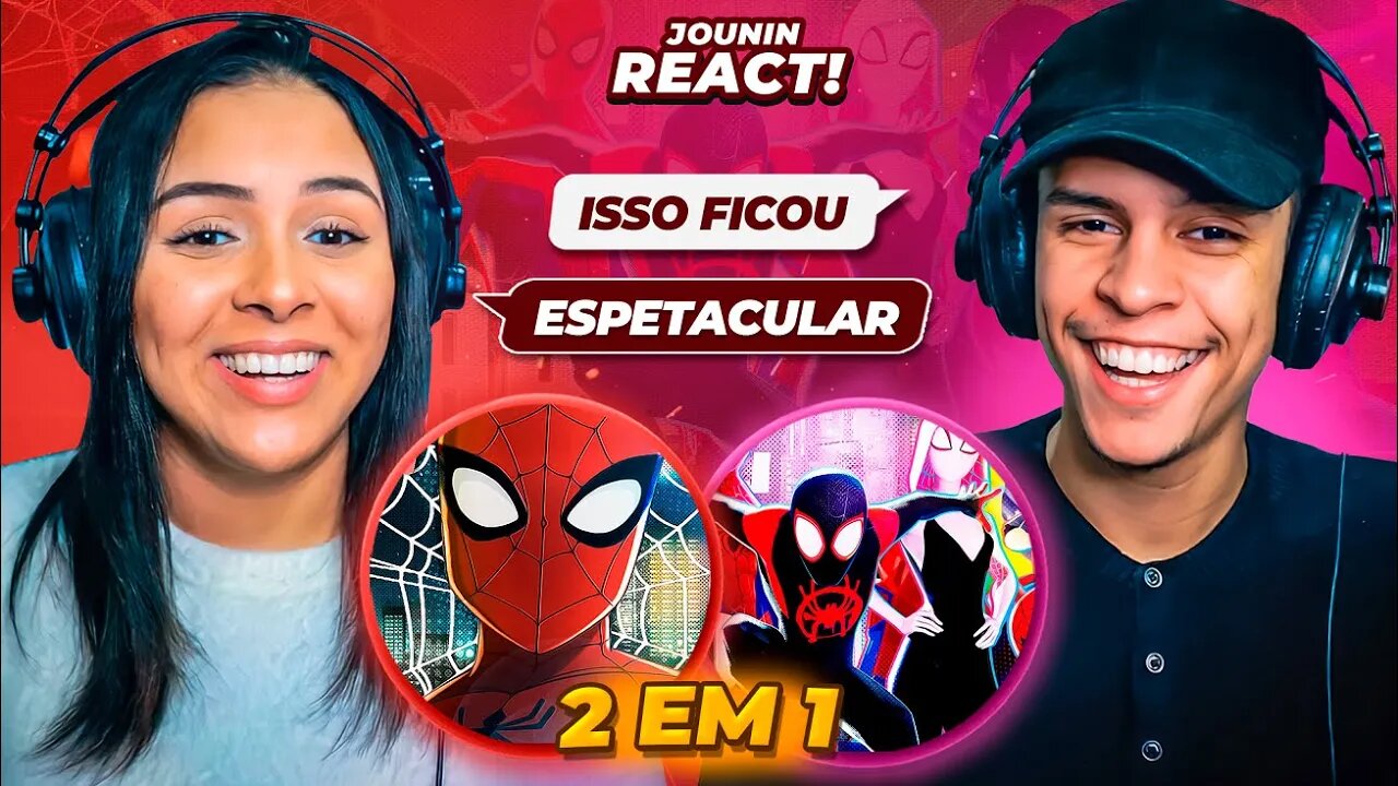 2 EM 1 | Iron Master & Papyrus - Rap do Espetacular Homem Aranha e do Aranhaverso | React em Casal 🔥