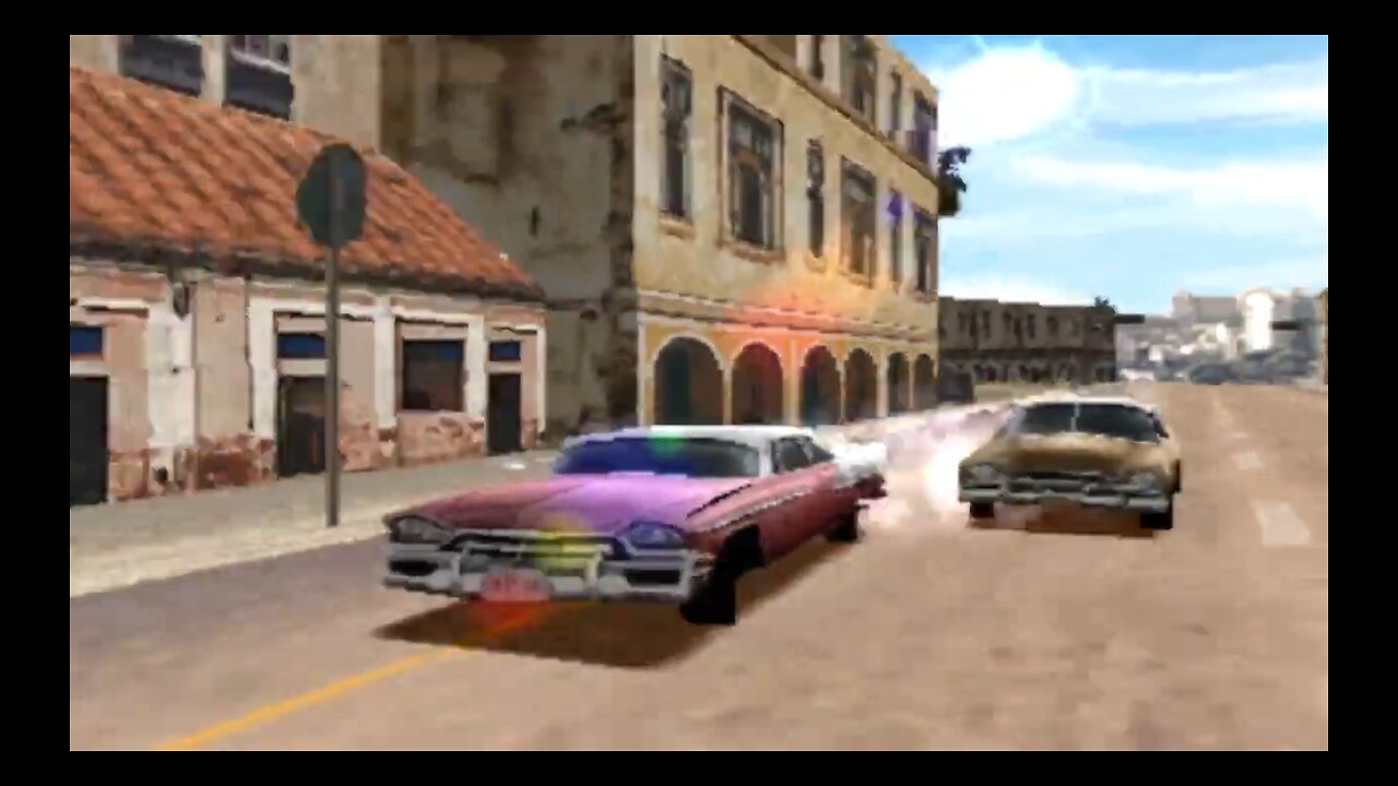 High speed chase of a 1958 Dodge Coronet car in Havana Cuba in the game Driver 2 - Part 2