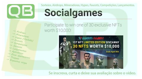 Airdrop - Competição - SocialGames - ⚡Participate to win one of 30 exclusive NFTs worth $10,000!⚡