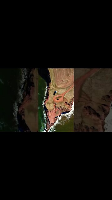 Cape tryon Lighthouse Canada from above