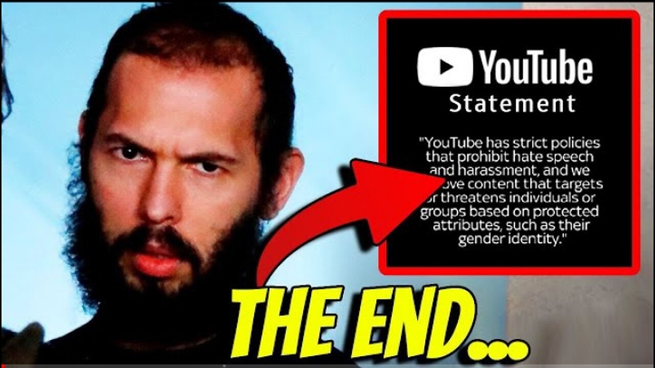YouTube unfair policy for Andrew Tate all accounts of his name are deleted