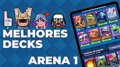 ARENA 1 - MELHORES DECKS #shorts #clashroyal #clash #clashroyale #royale #supercell