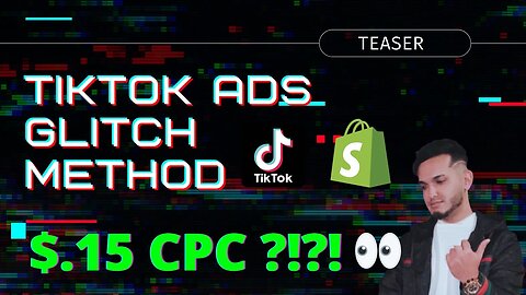 I Made $35k Shopify Dropshipping Using Glitch Method (TIKTOK ADS HACK!!!)