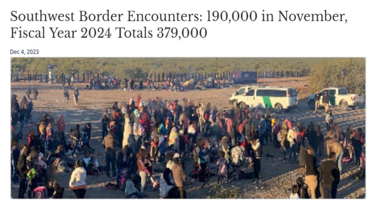 Did 190K Illegals Cross Into US in November 2023