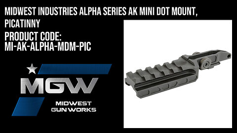 Midwest Industries Alpha Series AK Mini Dot Mount, Picatinny - MI-AK-ALPHA-MDM-PIC