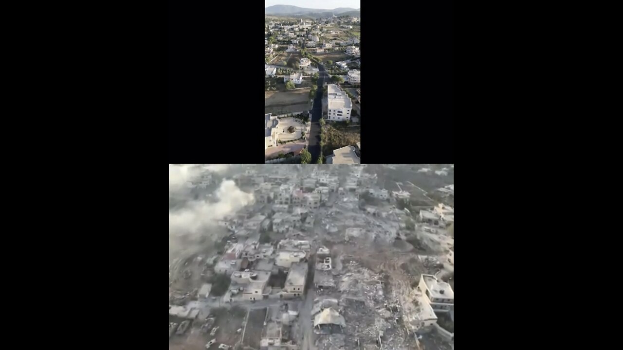 Lebanon’s Yaroun before and after Israeli terror campaign