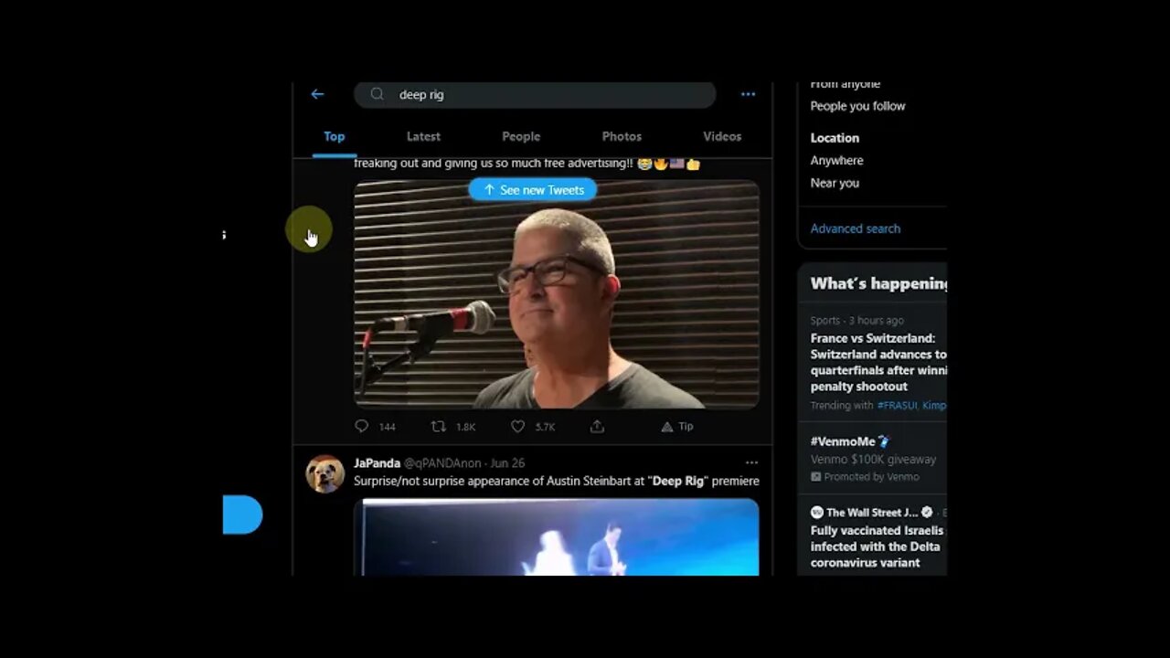 Austin Steinbart/SMG and Joe Flynn Dominate twitter search for "Deep Rig"