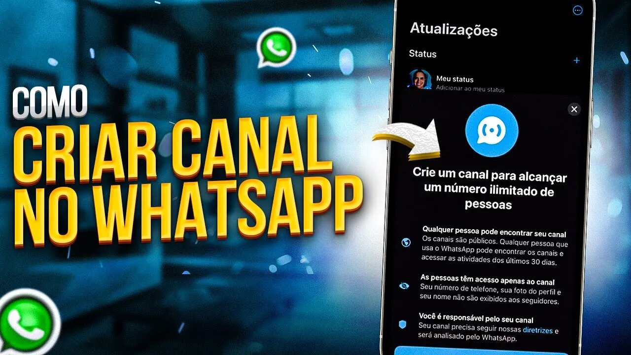 Como CRIAR CANAL no WHATSAPP (NOVA FUNÇÃO)