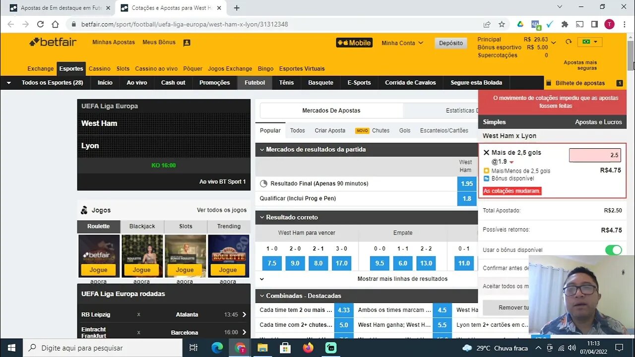 2º DIA DE LUCRO GARANTIDO NA BETFAIR - 07/04/2022