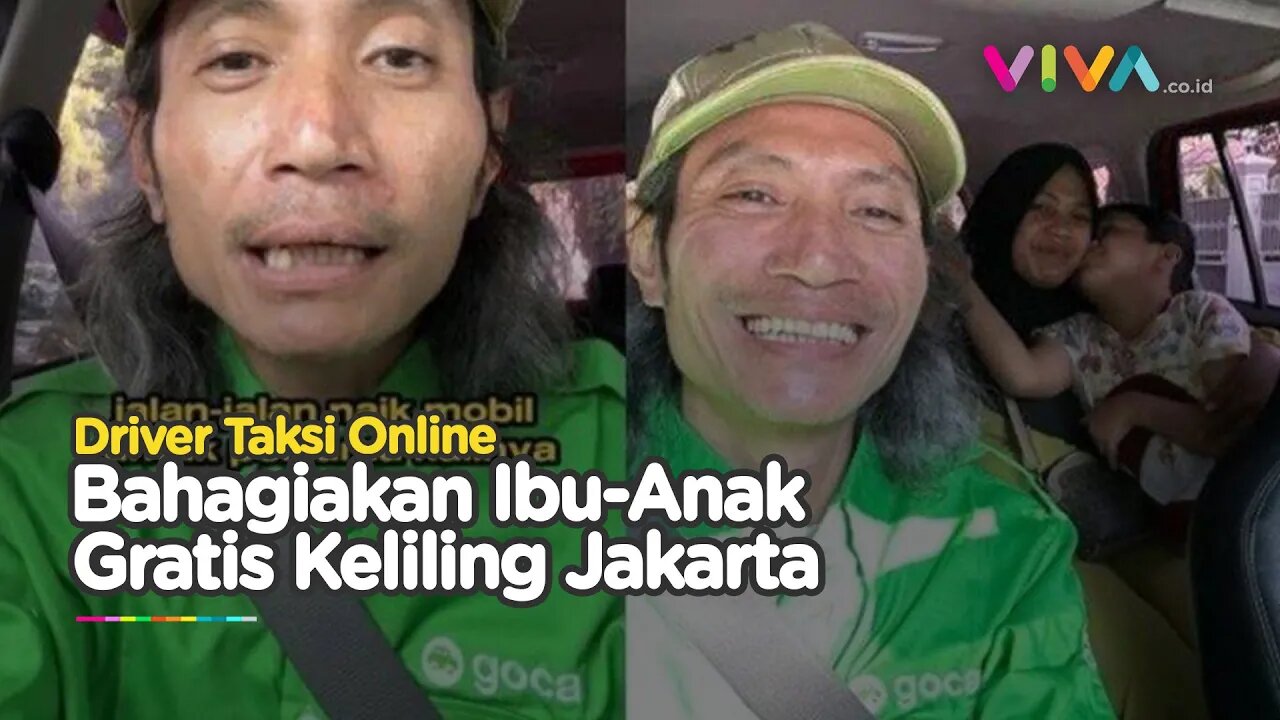 Penuh Haru, Driver Taksi Online Gratiskan Anak yang Perdana Naik Mobil