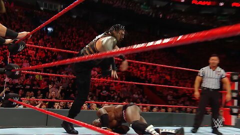 Full match : Roman Reigns, strowman & Lashley VS Owens,Zayn & Mahal