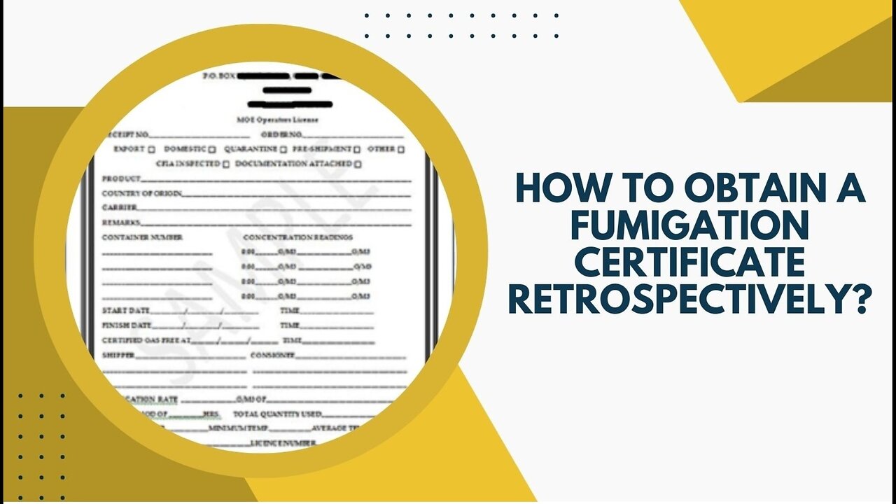 What are the Options for Obtaining a Fumigation Certificate if it was not Obtained Before Shipment?