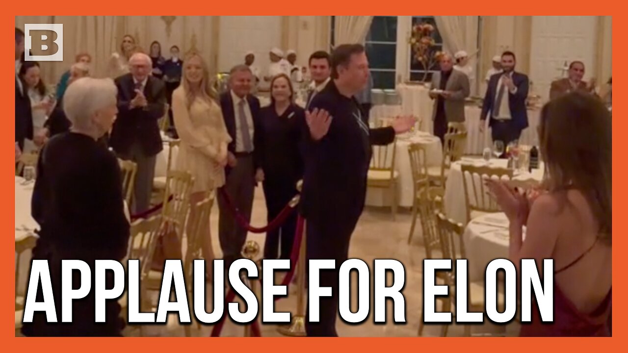 Elon Musk Seen Receiving Round of Applause During Thanksgiving Celebration at Mar-a-Lago