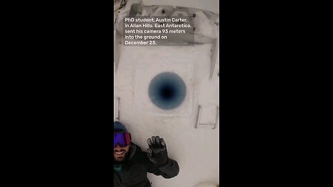 watch camera go down a drilled hole in Antarctica