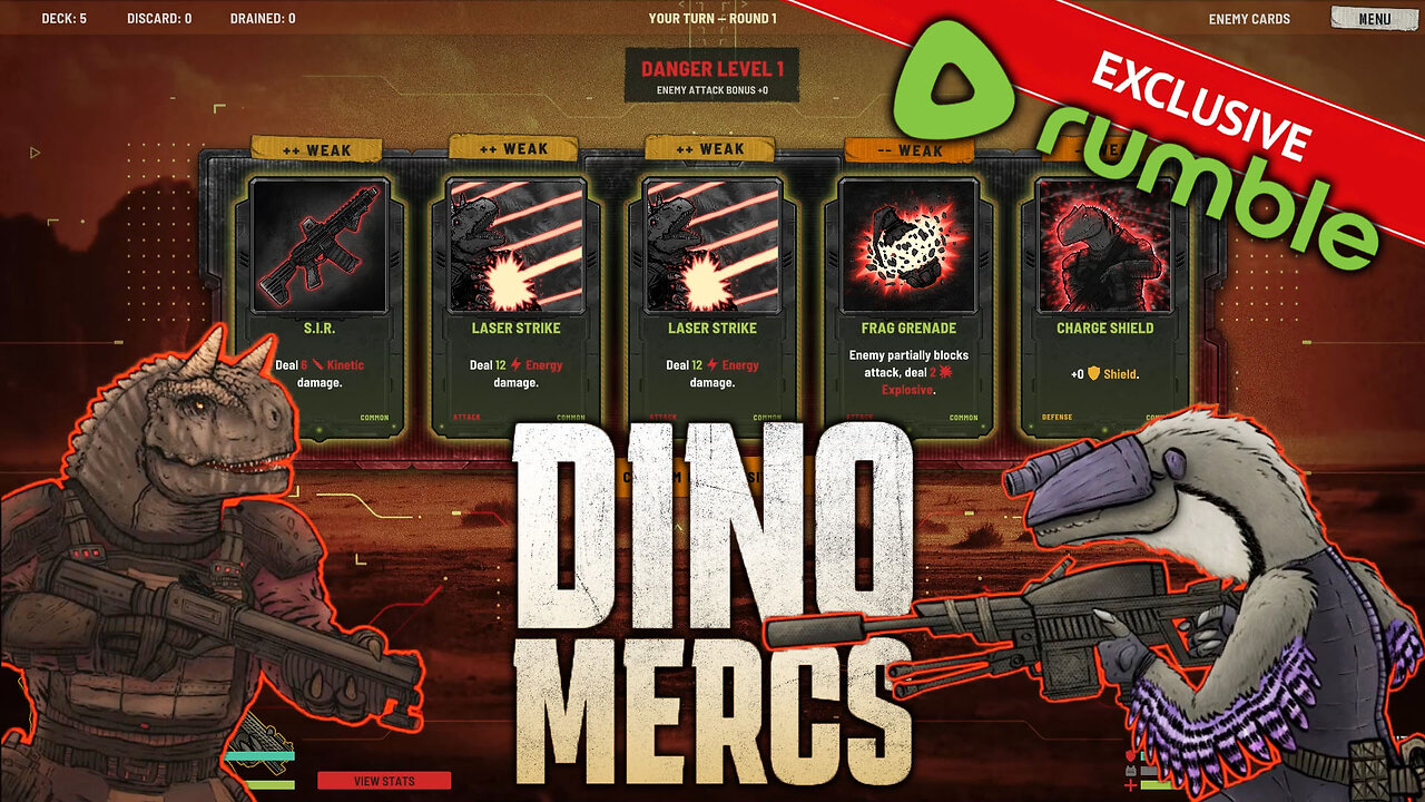 DINO MERCS - Playing My Cards Right (Roguelike Deckbuilding With Mercenary Dinosaurs)